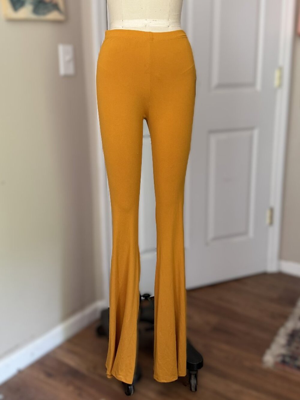 FOREVER 21 high rise 90s stretch Flare Bell bottom Leggings Pants *SMALL* B173